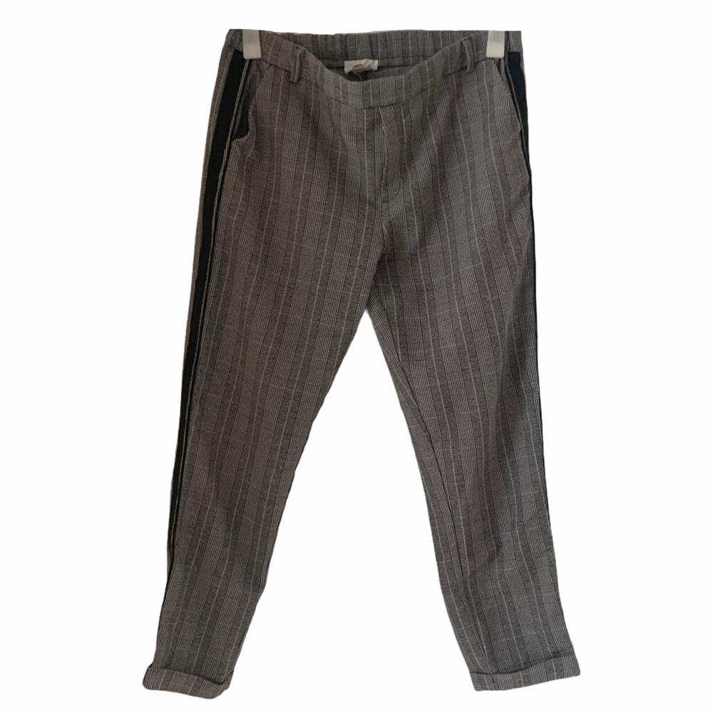 Love + Harmony Plaid Pants with Side Strip…